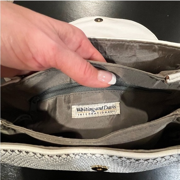 Like New! Vintage 1920’s 30’s WHITING & DAVIS Pearl White Mesh Shoulder Bag - Picture 7 of 16